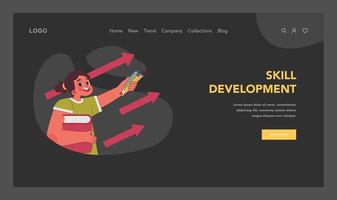 Skill Development concept. Flat illustration vector