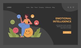 Emotional intelligence concept. Flat illustration vector