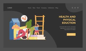 Active lifestyle education. Flat illustration vector