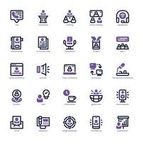 Business Meeting icon pack for your website, mobile, presentation, and logo design. Business Meeting icon dual tone design. graphics illustration and editable stroke. vector