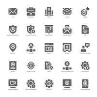 Business icon pack for your website, mobile, presentation, and logo design. Business icon glyph design. graphics illustration and editable stroke. vector