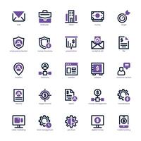 Business icon pack for your website, mobile, presentation, and logo design. Business icon dual tone design. graphics illustration and editable stroke. vector