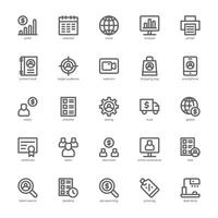 Business icon pack for your website, mobile, presentation, and logo design. Business icon outline design. graphics illustration and editable stroke. vector