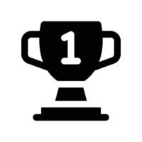 trophy icon. glyph icon for your website, mobile, presentation, and logo design. vector