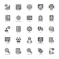 Business icon pack for your website, mobile, presentation, and logo design. Business icon glyph design. graphics illustration and editable stroke. vector