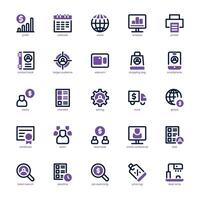 Business icon pack for your website, mobile, presentation, and logo design. Business icon dual tone design. graphics illustration and editable stroke. vector