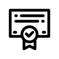 certificado icono. línea icono para tu sitio web, móvil, presentación, y logo diseño. vector