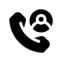 phone call icon. glyph icon for your website, mobile, presentation, and logo design. vector