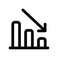 decrease icon. line icon for your website, mobile, presentation, and logo design. vector