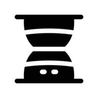 hourglass icon. glyph icon for your website, mobile, presentation, and logo design. vector