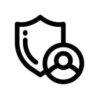 employee protection icon. line icon for your website, mobile, presentation, and logo design. vector