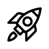 rocket icon. line icon for your website, mobile, presentation, and logo design. vector