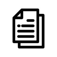 document icon. line icon for your website, mobile, presentation, and logo design. vector