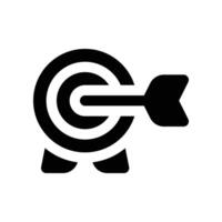 target icon. glyph icon for your website, mobile, presentation, and logo design. vector