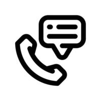 phone call icon. line icon for your website, mobile, presentation, and logo design. vector