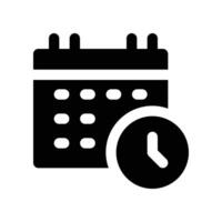 deadline icon. glyph icon for your website, mobile, presentation, and logo design. vector