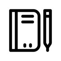 notebook icon. line icon for your website, mobile, presentation, and logo design. vector