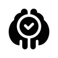 brain icon. glyph icon for your website, mobile, presentation, and logo design. vector