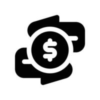 dinero fluir icono. glifo icono para tu sitio web, móvil, presentación, y logo diseño. vector