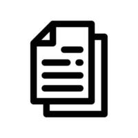 document icon. line icon for your website, mobile, presentation, and logo design. vector