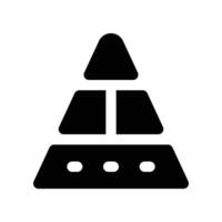 pyramid icon. glyph icon for your website, mobile, presentation, and logo design. vector