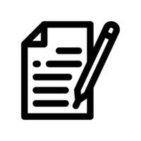 contract icon. line icon for your website, mobile, presentation, and logo design. vector