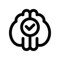 brain icon. line icon for your website, mobile, presentation, and logo design. vector