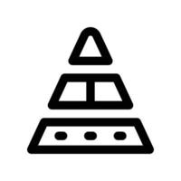 pyramid icon. line icon for your website, mobile, presentation, and logo design. vector
