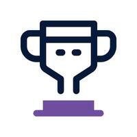 trophy icon. dual tone icon for your website, mobile, presentation, and logo design. vector