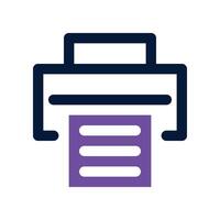 printer icon. dual tone icon for your website, mobile, presentation, and logo design. vector