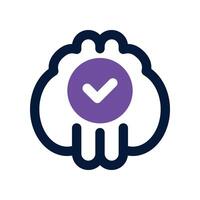 brain icon. dual tone icon for your website, mobile, presentation, and logo design. vector