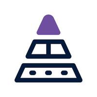 pyramid icon. dual tone icon for your website, mobile, presentation, and logo design. vector