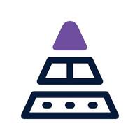 pyramid icon. dual tone icon for your website, mobile, presentation, and logo design. vector