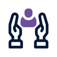 customer icon. dual tone icon for your website, mobile, presentation, and logo design. vector