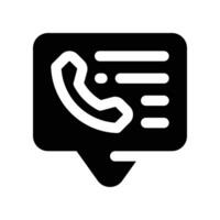 call icon. glyph icon for your website, mobile, presentation, and logo design. vector