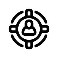 target employee icon. line icon for your website, mobile, presentation, and logo design. vector