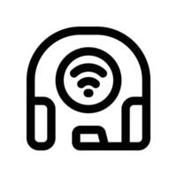 headphone icon. line icon for your website, mobile, presentation, and logo design. vector