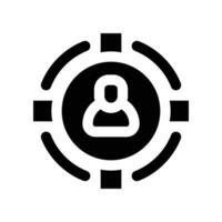 target employee icon. glyph icon for your website, mobile, presentation, and logo design. vector