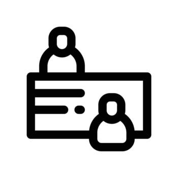 interview icon. line icon for your website, mobile, presentation, and logo design. vector