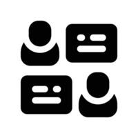 discussion icon. glyph icon for your website, mobile, presentation, and logo design. vector