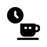 coffee break icon. glyph icon for your website, mobile, presentation, and logo design. vector