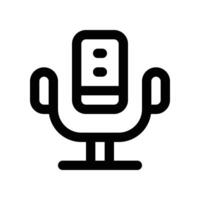 microphone icon. line icon for your website, mobile, presentation, and logo design. vector