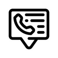 call icon. line icon for your website, mobile, presentation, and logo design. vector