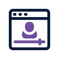 online conference icon. dual tone icon for your website, mobile, presentation, and logo design. vector