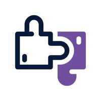 puzzle icon. dual tone icon for your website, mobile, presentation, and logo design. vector