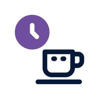 café descanso icono. doble tono icono para tu sitio web, móvil, presentación, y logo diseño. vector