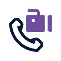 call icon. dual tone icon for your website, mobile, presentation, and logo design. vector