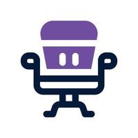 desk chair icon. dual tone icon for your website, mobile, presentation, and logo design. vector