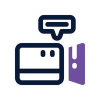 chat icon. dual tone icon for your website, mobile, presentation, and logo design. vector