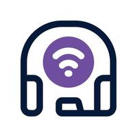 headphone icon. dual tone icon for your website, mobile, presentation, and logo design. vector